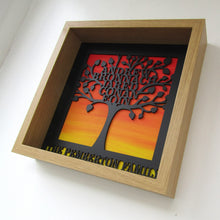 Personalised Family Tree Box Frame | Laser Cut Wall Art |