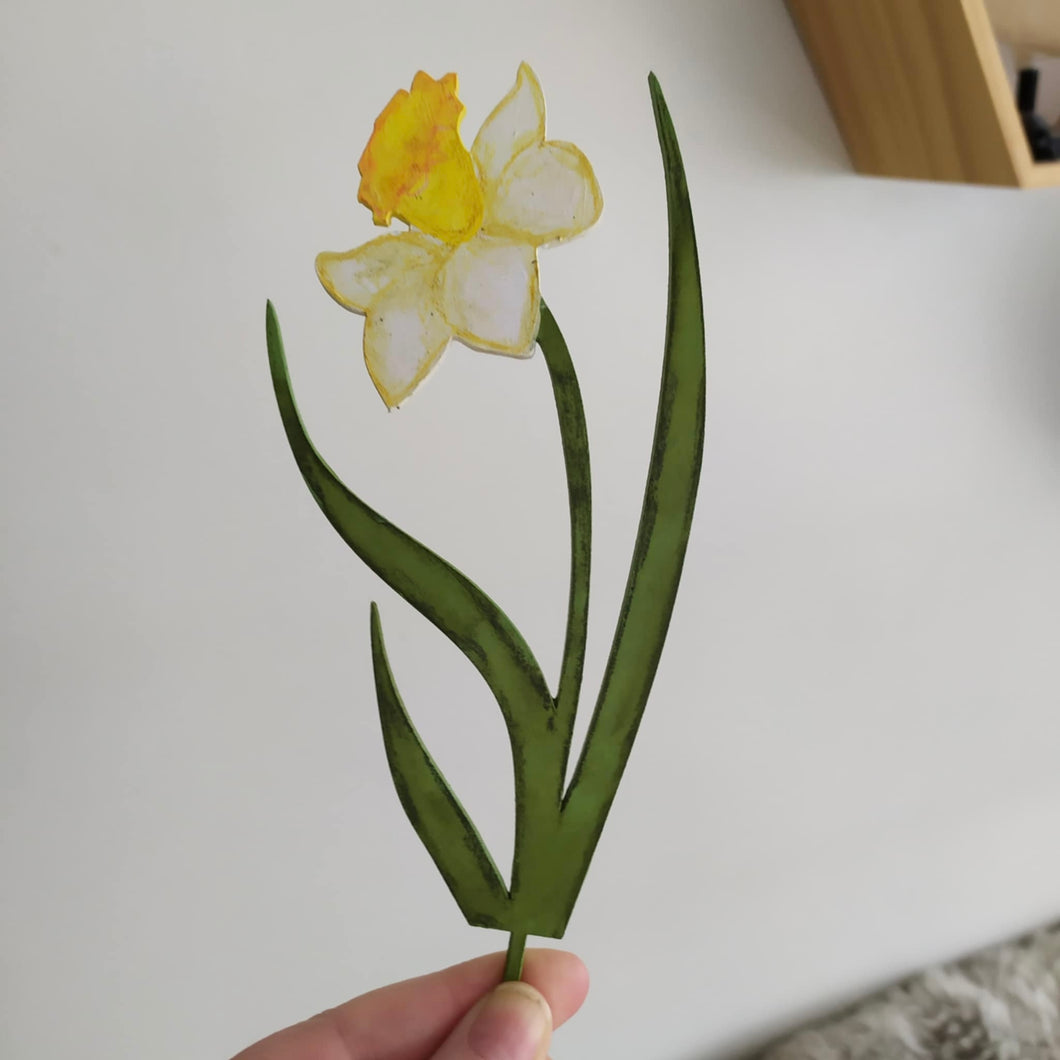 Laser Cut Wooden Narcissus - Flower - December