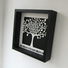 Personalised Family Tree Box Frame | Laser Cut Wall Art |