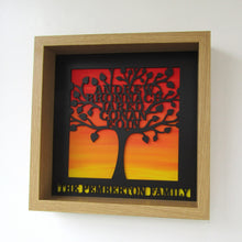 Personalised Family Tree Box Frame | Laser Cut Wall Art |