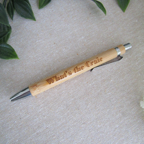 What’s The Craic - Belfast Banter- Engraved Bamboo Pen