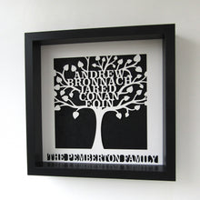 Personalised Family Tree Box Frame | Laser Cut Wall Art |