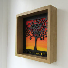 Personalised Family Tree Box Frame | Laser Cut Wall Art |