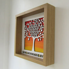 Personalised Family Tree Box Frame | Laser Cut Wall Art |