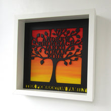 Personalised Family Tree Box Frame | Laser Cut Wall Art |