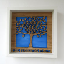 Personalised Family Tree Box Frame | Laser Cut Wall Art |