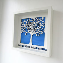 Personalised Family Tree Box Frame | Laser Cut Wall Art |