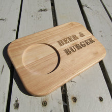 Laser Engraved Wooden Board – “Beer & Burger” | Father’s Day Gift |  Beer & Burger BBQ Tray