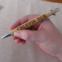 Chuffin Eck Yorkshire Slang - Engraved Bamboo Pen