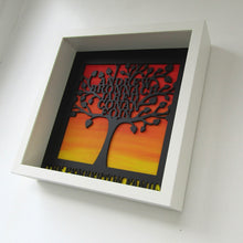 Personalised Family Tree Box Frame | Laser Cut Wall Art |