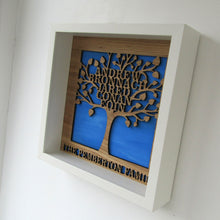 Personalised Family Tree Box Frame | Laser Cut Wall Art |