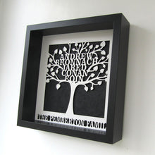 Personalised Family Tree Box Frame | Laser Cut Wall Art |