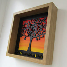Personalised Family Tree Box Frame | Laser Cut Wall Art |