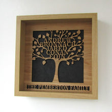 Personalised Family Tree Box Frame | Laser Cut Wall Art |