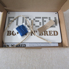 Pudsey Born N Bred - Cross Stitch Kit – Wooden Plaque