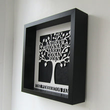 Personalised Family Tree Box Frame | Laser Cut Wall Art |