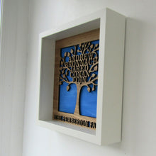 Personalised Family Tree Box Frame | Laser Cut Wall Art |