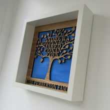 Personalised Family Tree Box Frame | Laser Cut Wall Art |
