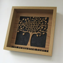 Personalised Family Tree Box Frame | Laser Cut Wall Art |