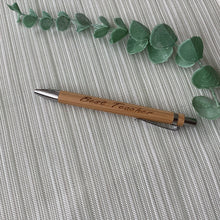Best Teacher - cursive font- Engraved Wooden Pen