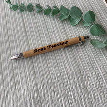 Best Teacher - standard font- Engraved Wooden Pen