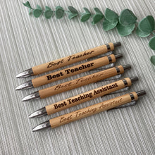 Best Teaching assistant - standard font- Engraved Wooden Pen