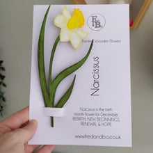 Laser Cut Wooden Narcissus - Flower - December
