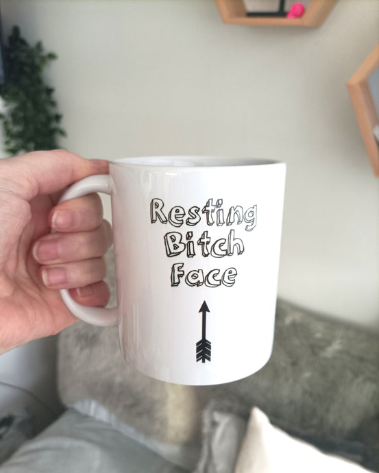 Resting bitch face quote ceramic mug