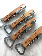 Engraved Bamboo Waiters Friend - Whey Aye Man - Geordie Slang