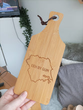 Bamboo Serving paddle - Chopping Board - Yorkshire Outline - Eeh By Gum