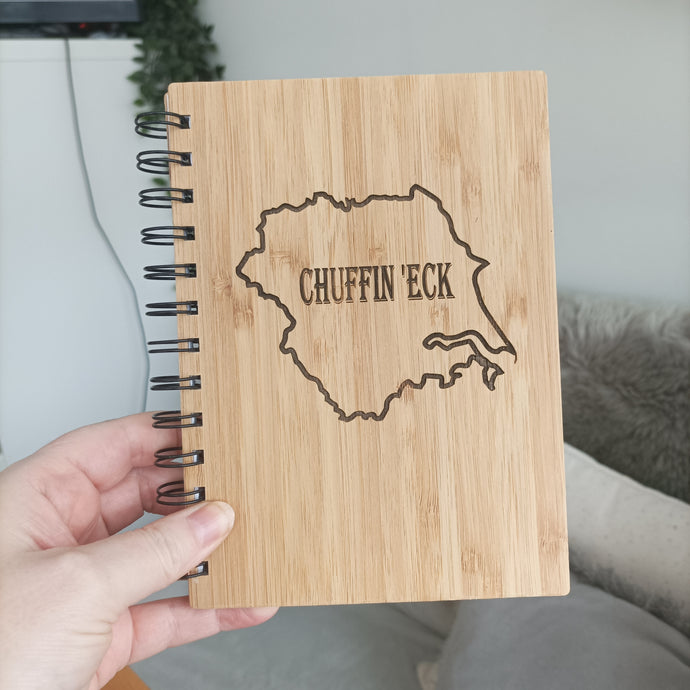 Bamboo Engraved Notebook -Chuffin Eck