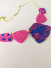 Induere Designs Statement Necklace - cobalt & Fushia
