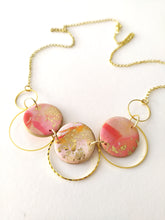 Induere Designs Statement Necklace - Pink, coral & orange mix