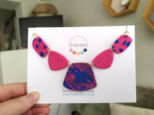Induere Designs Statement Necklace - cobalt & Fushia