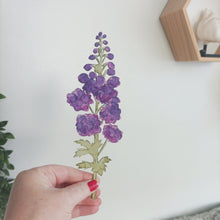 Laser Cut Wooden Delphinium - Flower - July