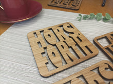 Horsforth Personalised Laser Cut Coaster Mini Plaque - Oak Veneer