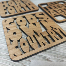God's Own Country- Laser Cut Coaster Mini Plaque - Oak Veneer