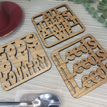 Horsforth - Laser Cut Coaster Mini Plaque - Oak Veneer