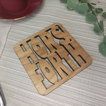 Horsforth - Laser Cut Coaster Mini Plaque - Oak Veneer