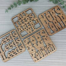 Horsforth - Laser Cut Coaster Mini Plaque - Oak Veneer