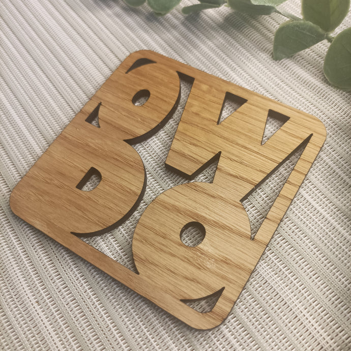 Ow Do Yorkshire Slang - Laser Cut Coaster Mini Plaque - Oak Veneer