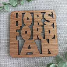 Horsfordian Personalised Laser Cut Coaster Mini Plaque - Oak Veneer