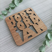 Horsfordian Personalised Laser Cut Coaster Mini Plaque - Oak Veneer