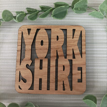 Yorkshire - Laser Cut Coaster Mini Plaque - Oak Veneer
