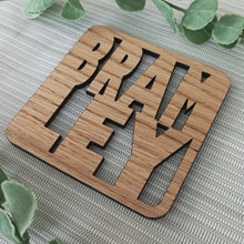 Bramley - Laser Cut Coaster Mini Plaque - Oak Veneer