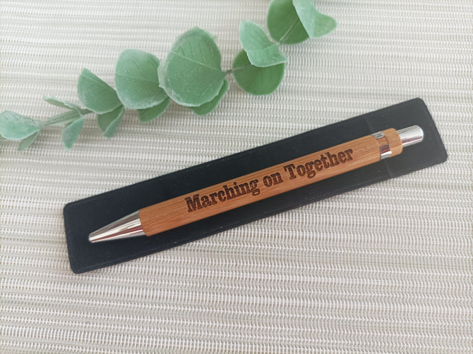 Marching On Together - Engraved Wooden Pen
