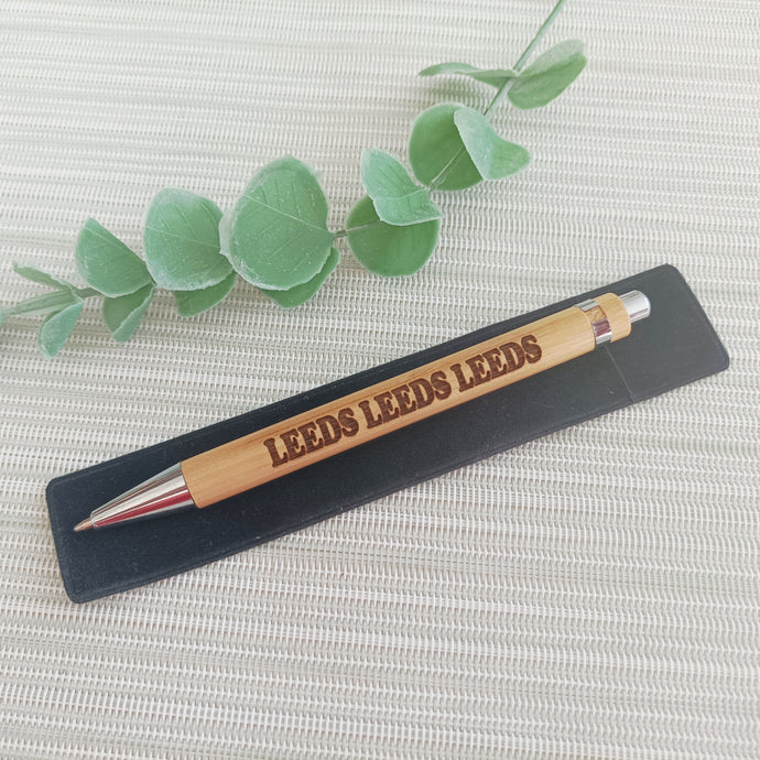 Leeds Leeds Leeds - Engraved Wooden Pen