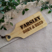 Bamboo Serving paddle - Chopping Board - Farsley Born & Bred