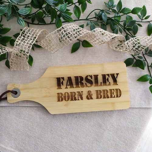 Bamboo Serving paddle - Chopping Board - Farsley Born & Bred