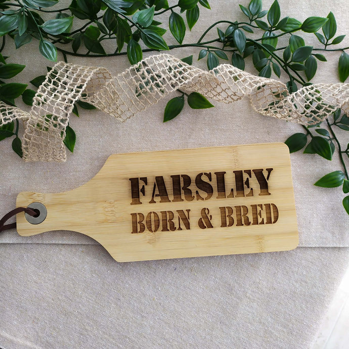 Bamboo Serving paddle - Chopping Board - Farsley Born & Bred